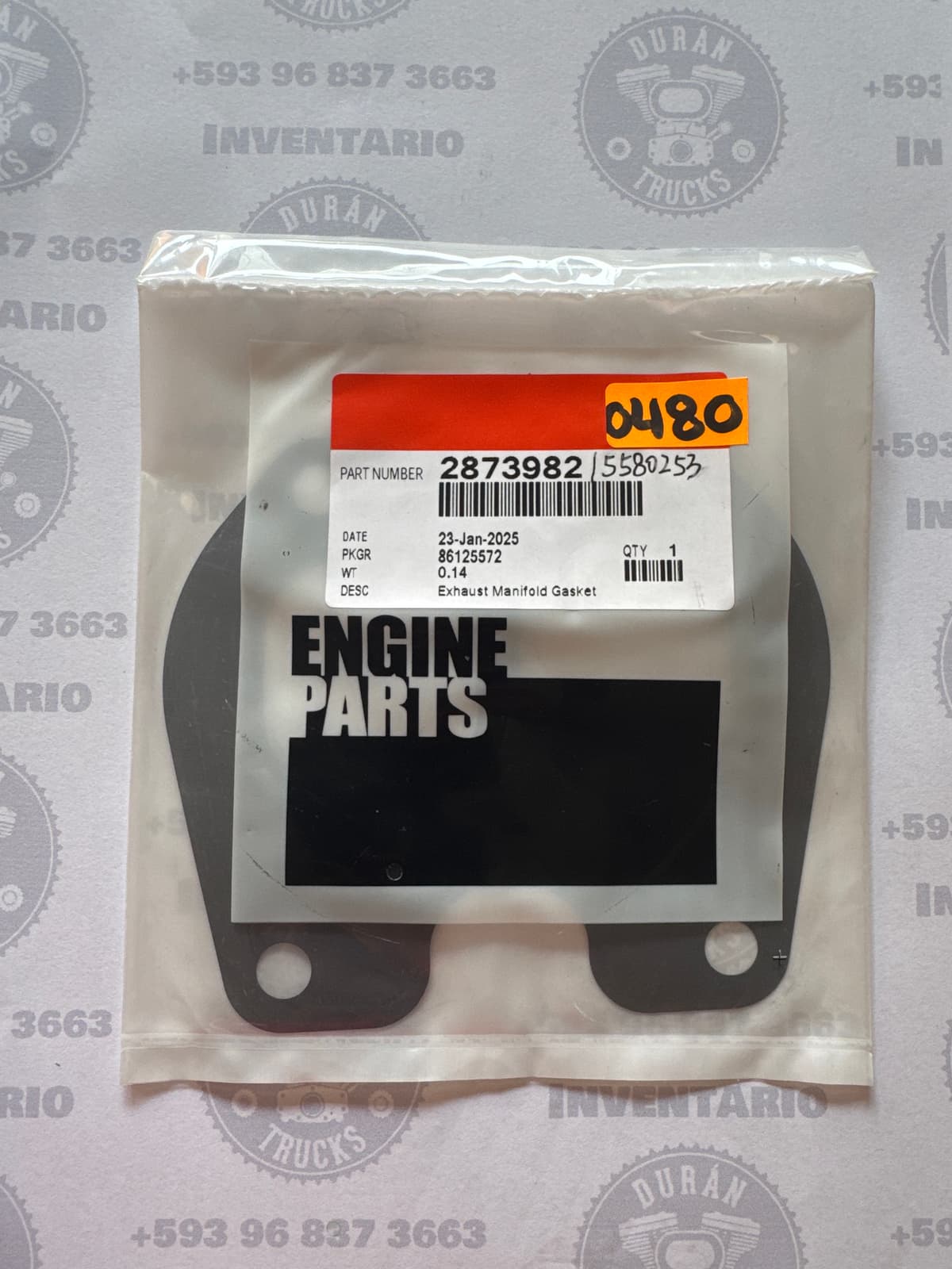 EMPAQUE DE MULTIPLE DE ESCAPE MOTOR CUMMINS ISZ CENTRAL