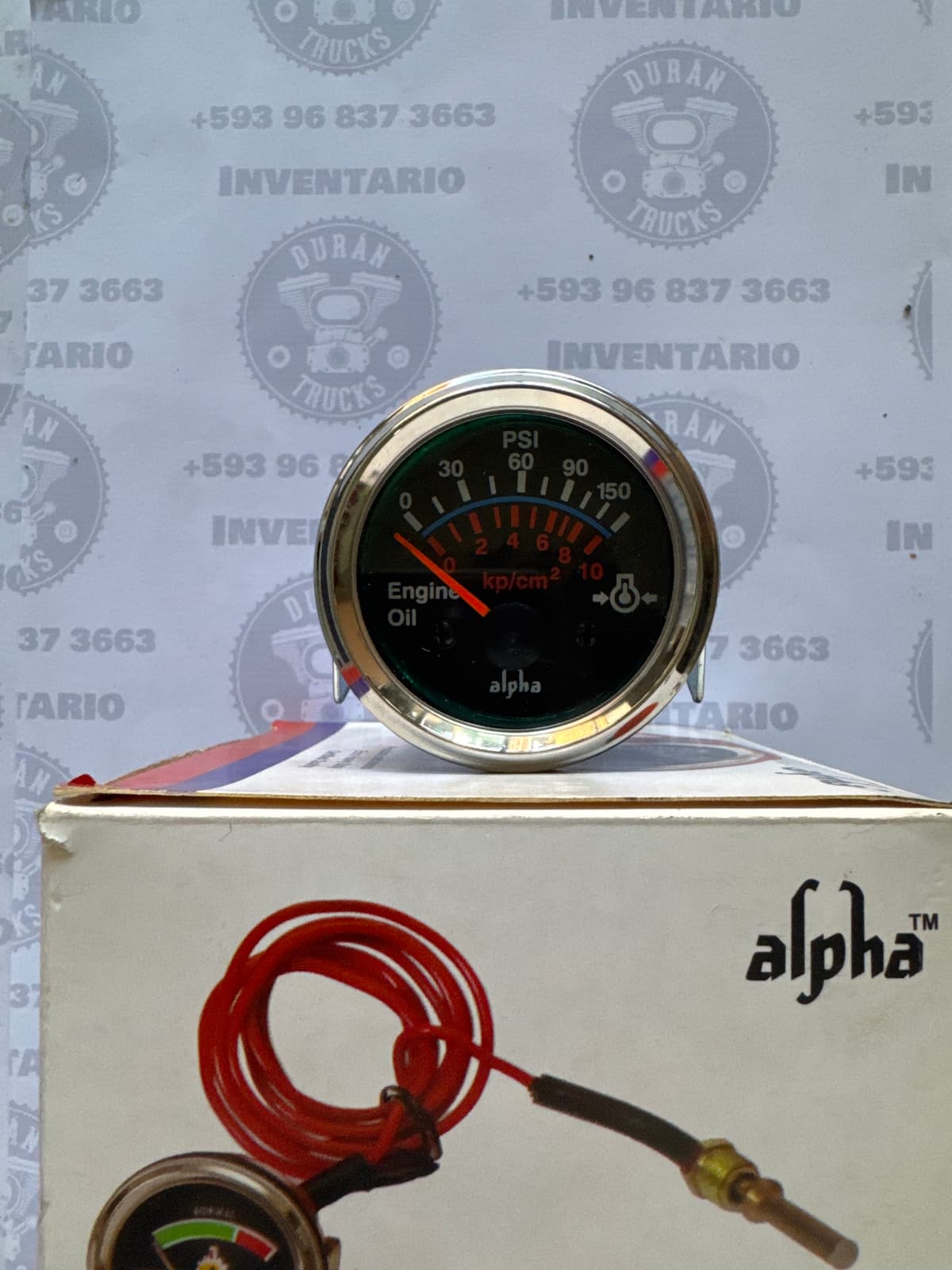 MEDIDOR DE PRESION DE ACITE DE 12V CON TROMPO