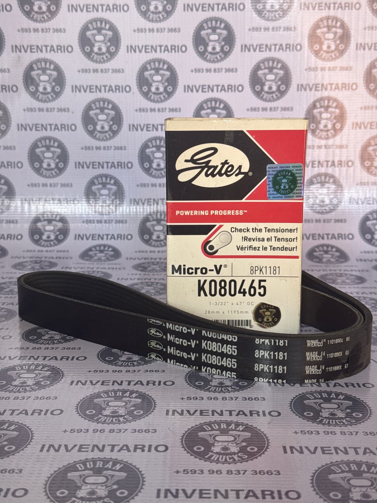 BANDA ACANALADA INTERNATIONAL 9100 9200 10.8L. KENWORTH T400 T600A T800 10L.