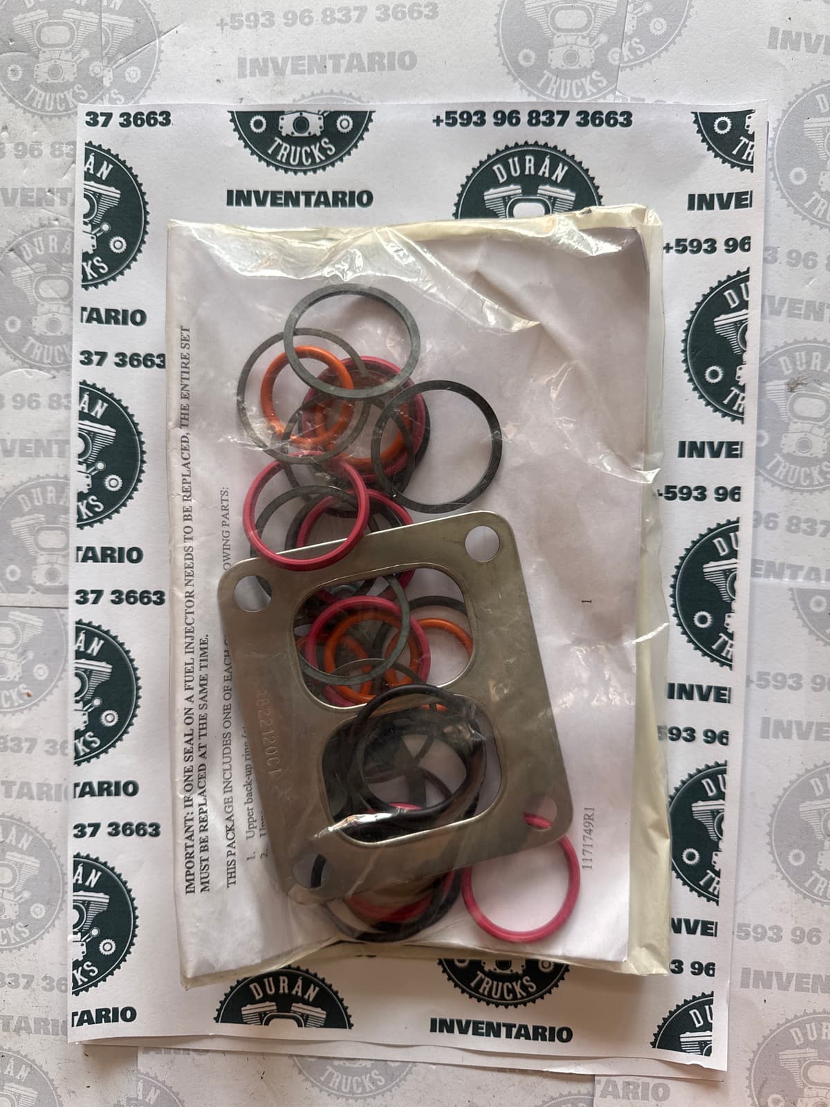 KIT DE SELLOS PARA 6 INYECTORES CON EMPAQUES DE TURBO
