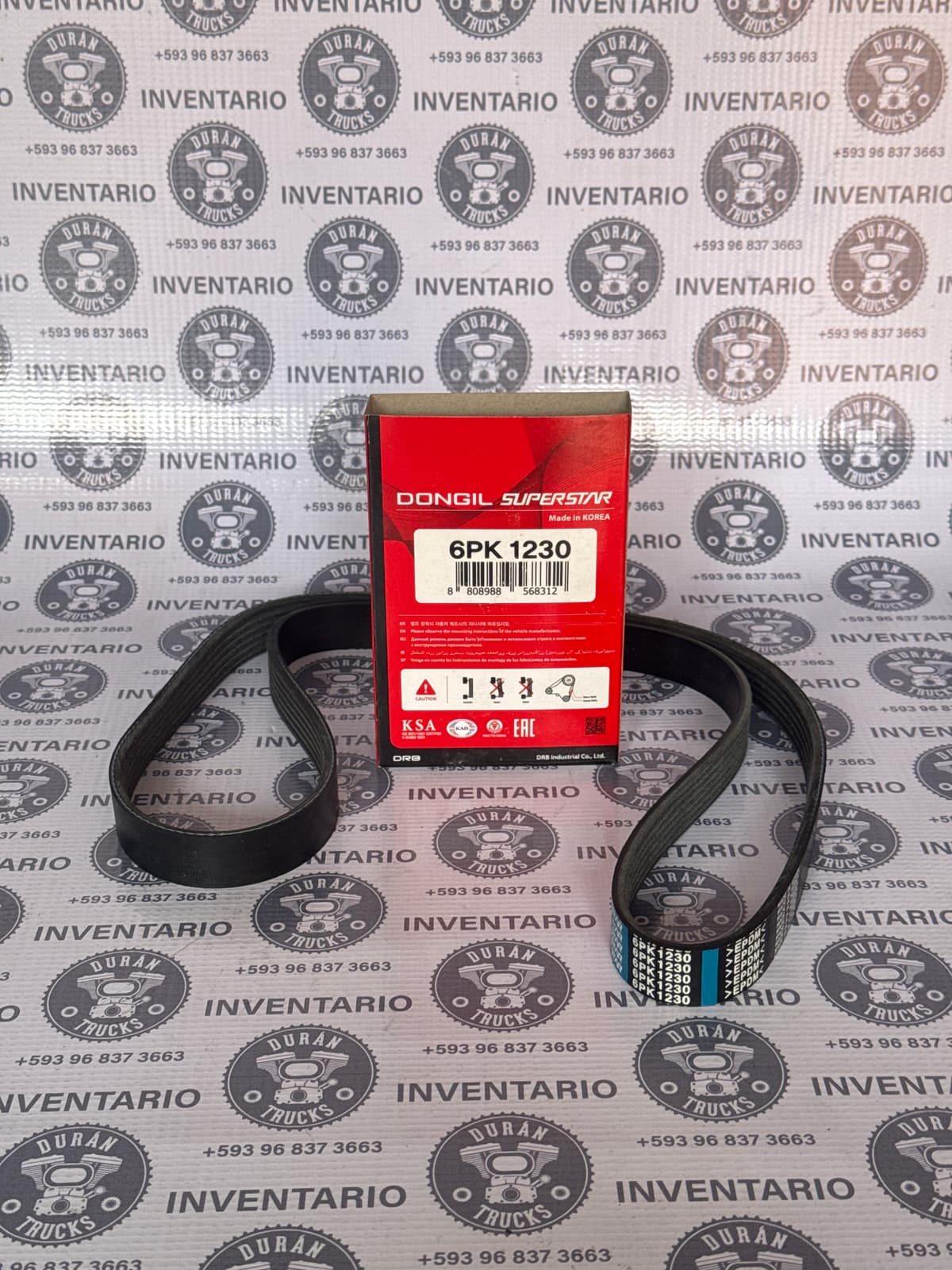 BANDA DE 6 CANALES ALTERNADOR MOTOR CUMMINS ISX KENWORTH