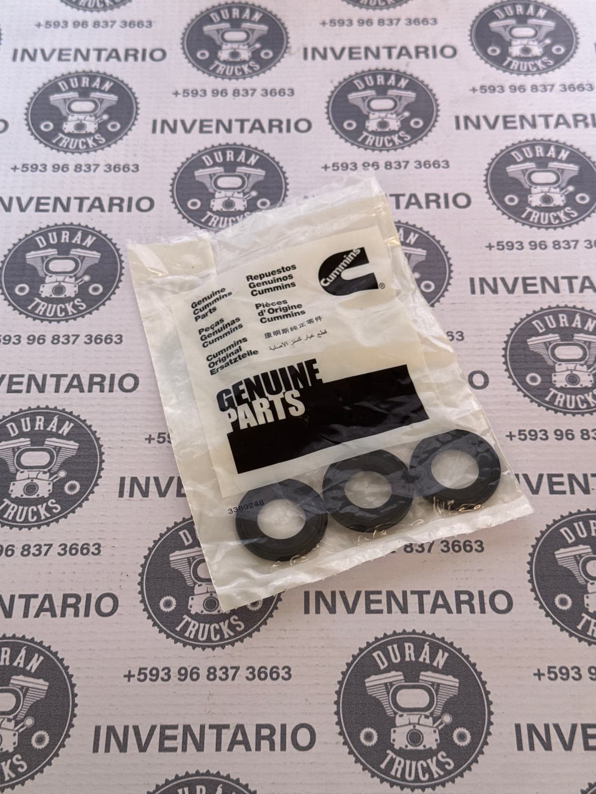 SELLO DE CAUCHO DEL ENFRIADOR DE ACEITE CUMMINS ISF 3.8 4.5