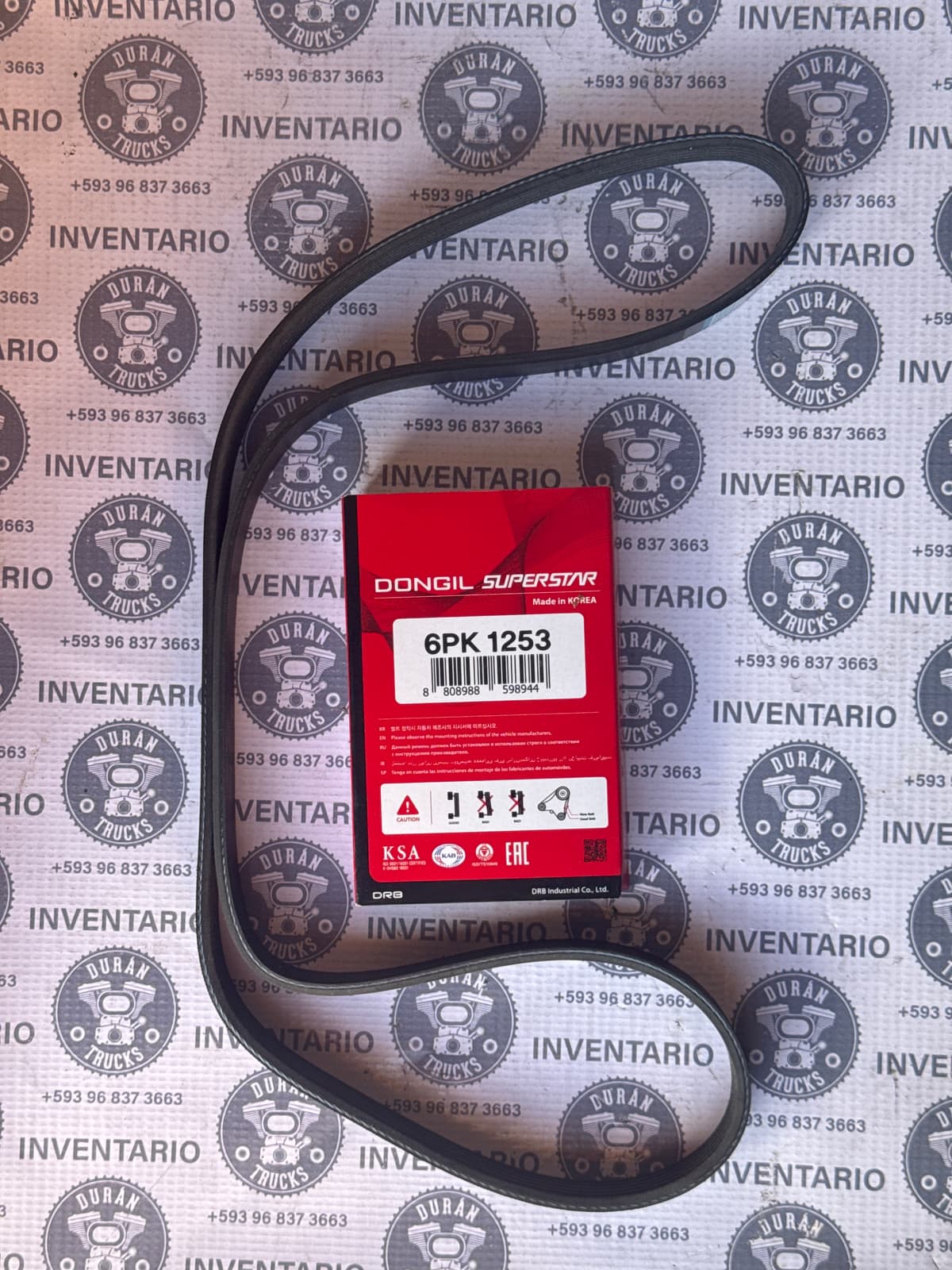 BANDA DE 6 CANALES ALTERNADOR MOTOR CUMMINS ISX KENWORTH