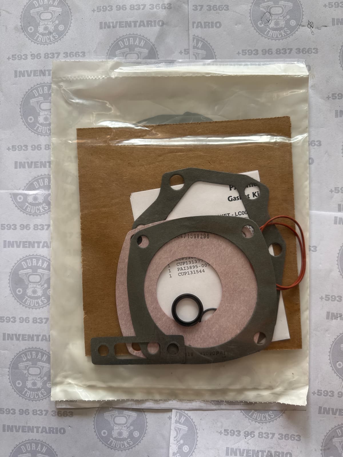 JGO. DE EMPAQUES DEL COMPRESOR CUMMINS DE UN PISTON