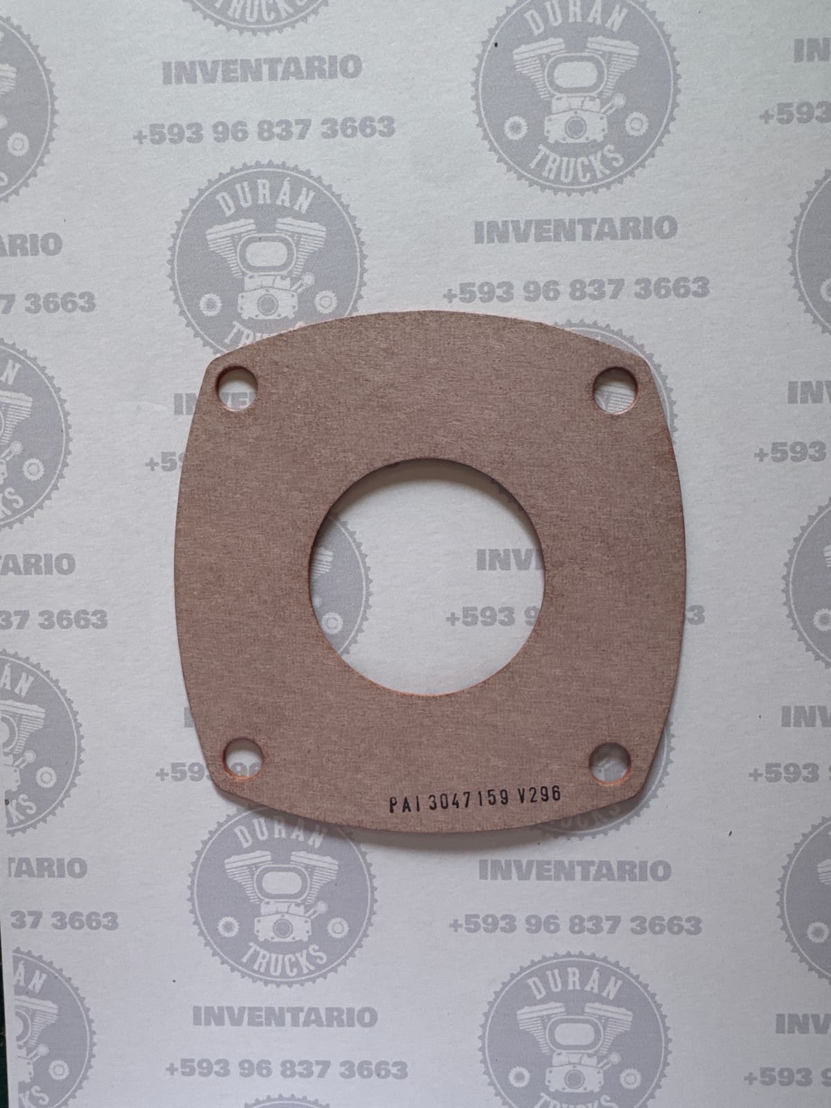 EMPAQUE DE CABEZOTE DE COMPRESOR CUMMINS NTC COLOR ROJO