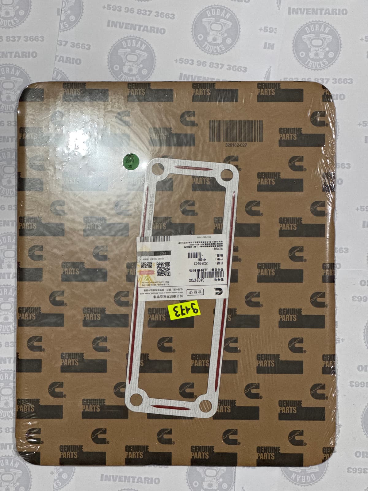 EMPAQUE DE ADMISION MOTOR CUMMINS ISZ